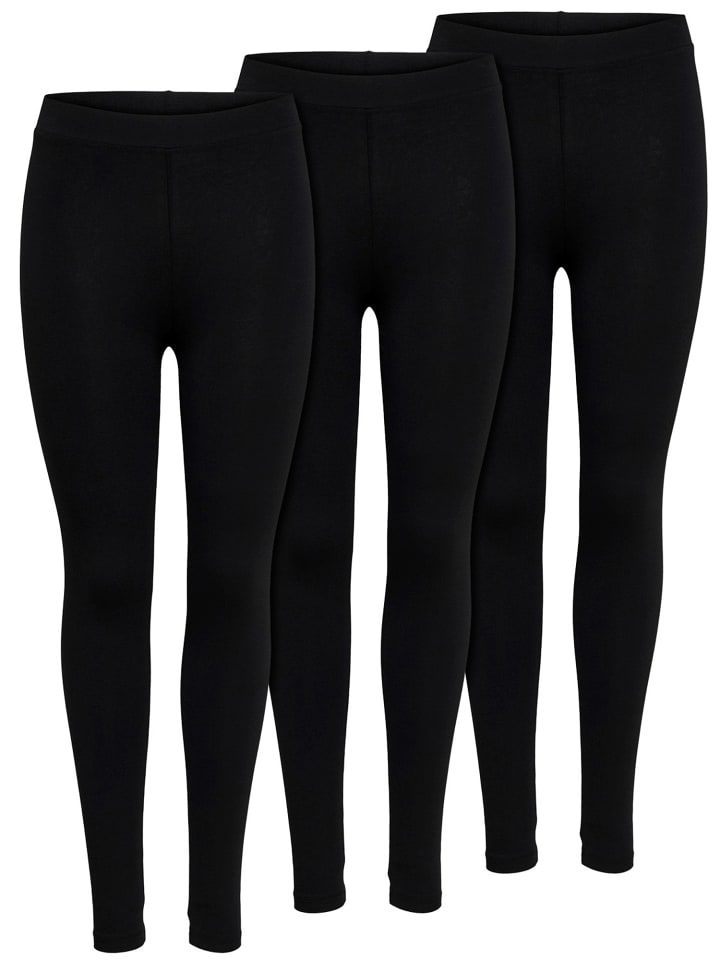 3er-Set  Leggings in Schwarz (Black)