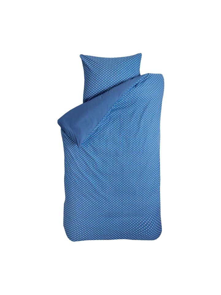 Bettwäsche Tupfen jeansblau 135 x 200