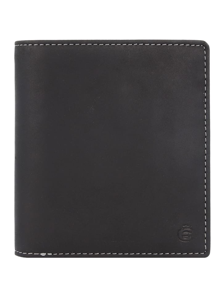 Dallas Geldbörse RFID Schutz Leder 11 cm schwarz
