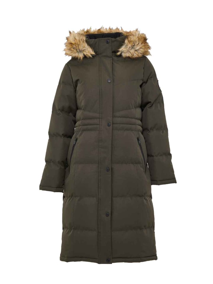 Wintermantel in Khaki