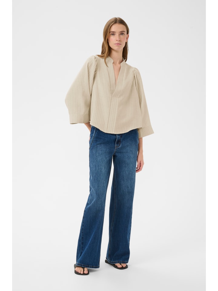 Kurzarm-Bluse KBFelia Loose fit in Stone Stripe