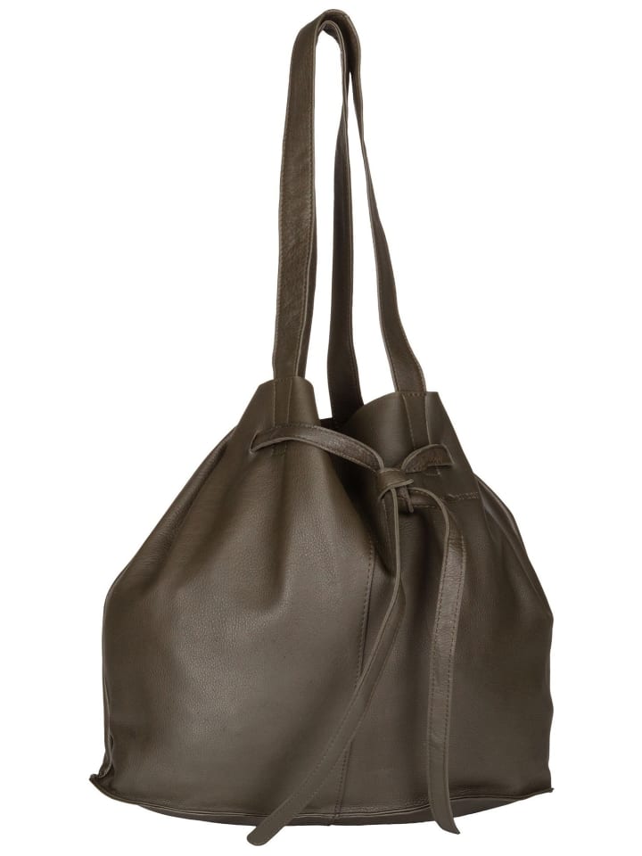 Handtasche Eva Nappa NR-2M in Oliv