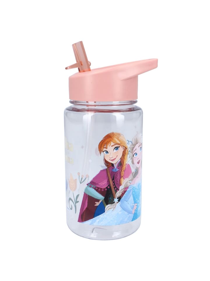 Disney Frozen II 450 ml Wasserflasche – KinderflascheGriff in Rosa