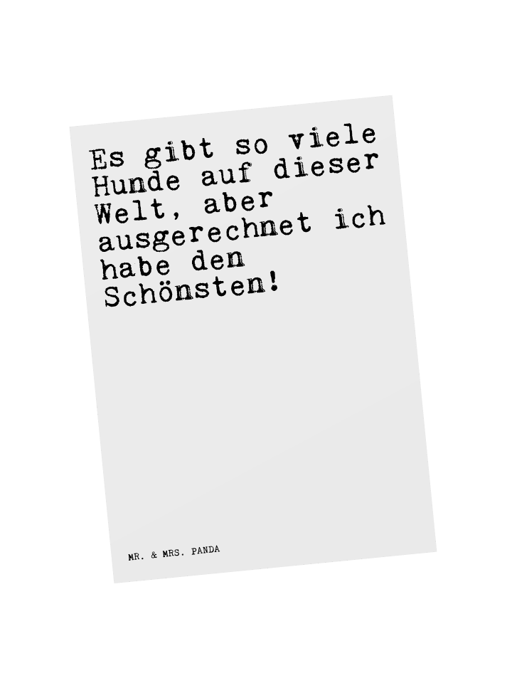 Postkarte Es gibt so viele... mit Spruch in Weiß