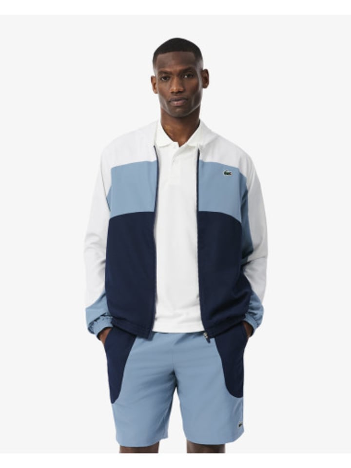 Trainingsjacke in Marine/Aral-Blanc