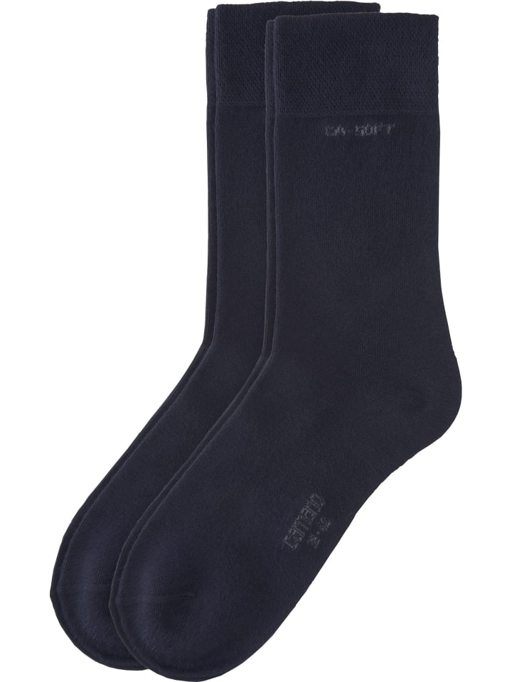Unisex-Socken 2 Paar mit Softbund ca-soft in dunkelblau