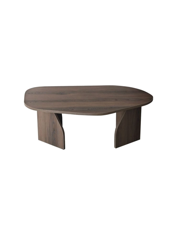 Couchtisch ROCK in Nussbaum - (W)100 x (H)35 x (L)60 cm