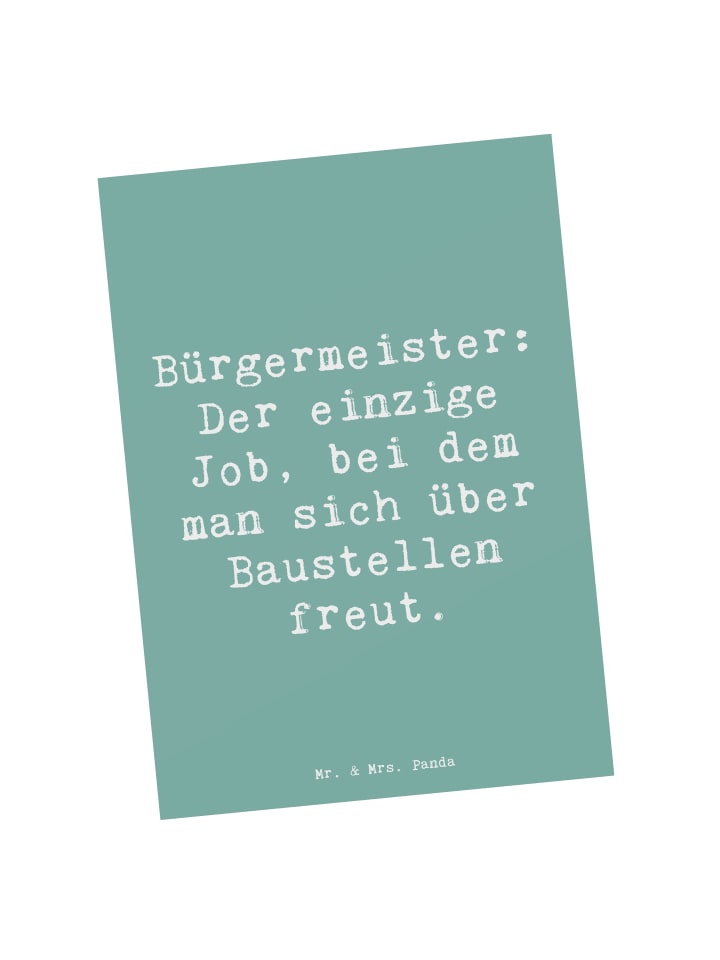 Postkarte Spruch Bürgermeister Freude mit Spruch in Meeresbrise