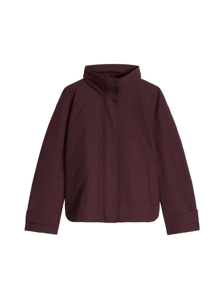 Outdoor-Jacke relaxed in Burnt Aubergine