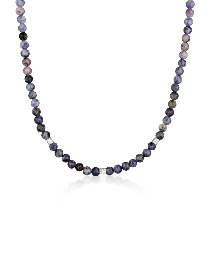 Halskette 925 Sterling Silber Kugel in Blau