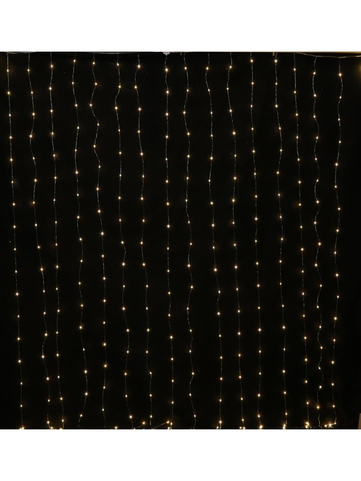 LED Lichtervorhang Draht 40 Stränge 3,9x2m in silber
