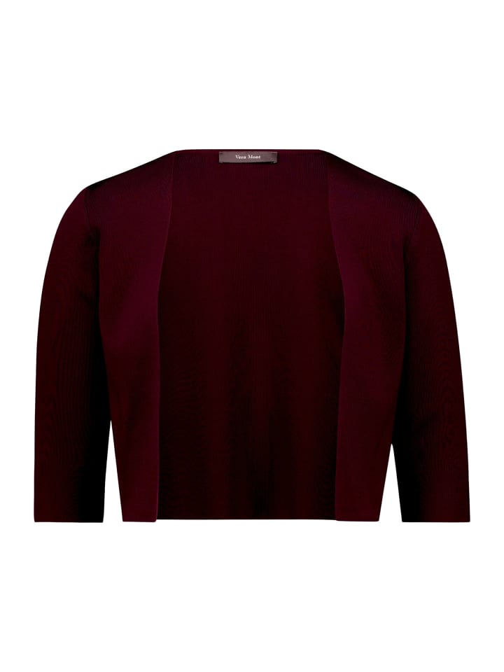 Strickbolero langarm in Strong Aubergine