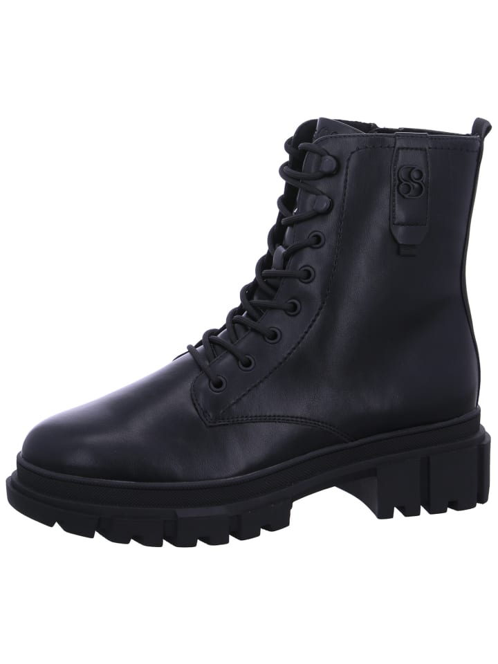 Schnürstiefel in Schwarz