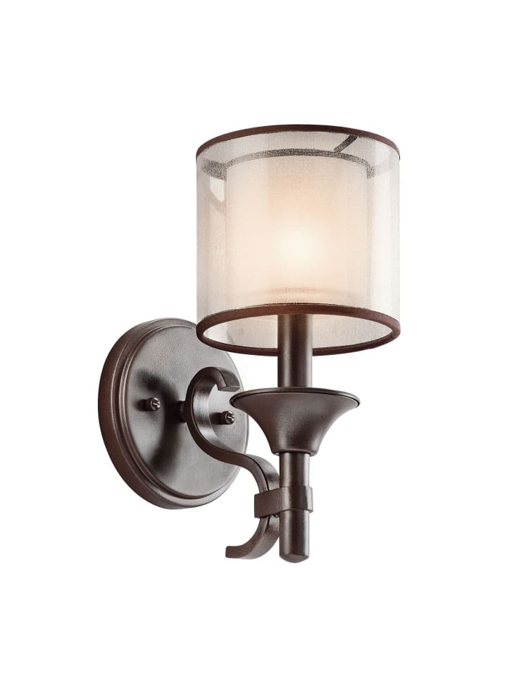 Wandlampe (B)12.7 x (H)27.3 cm in Bronze Creme