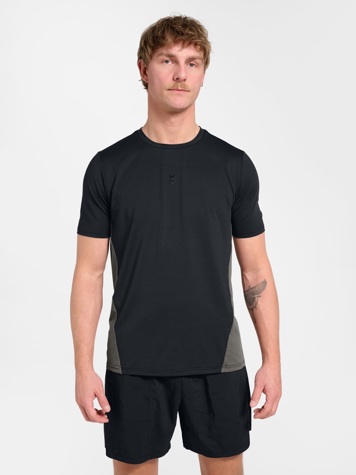 T-Shirt Hmlpulse Multisport Herren in BLACK