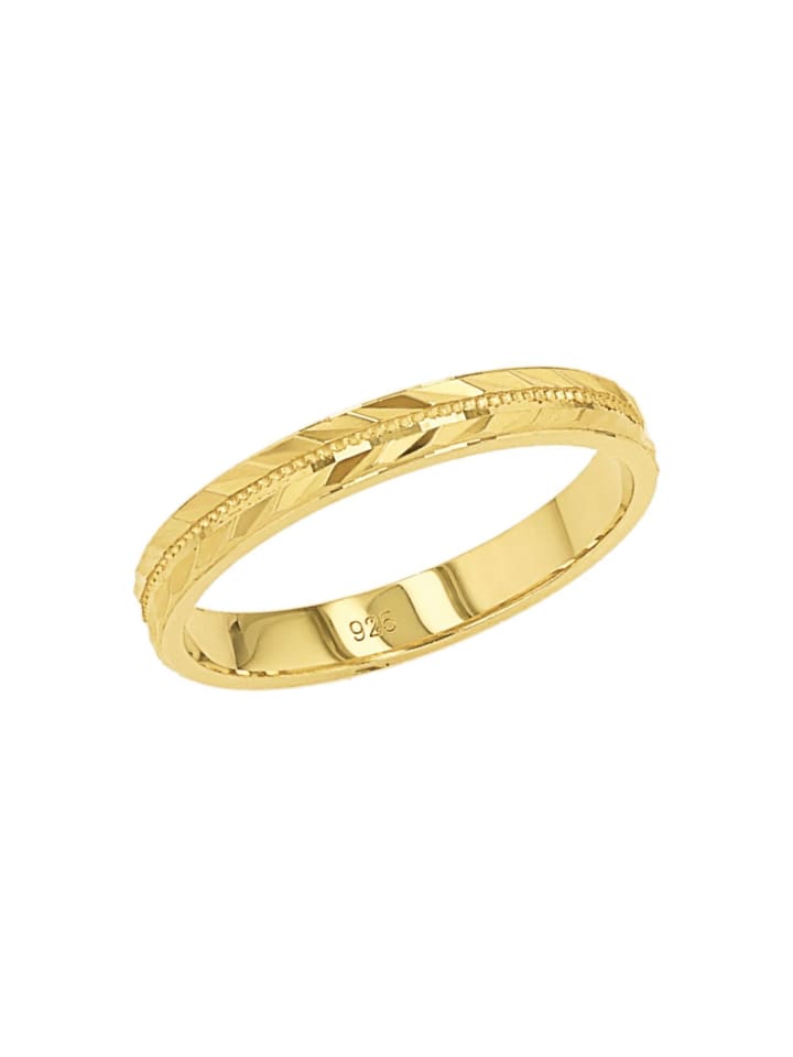 Ring Silber 925, gelbvergoldet in Gold