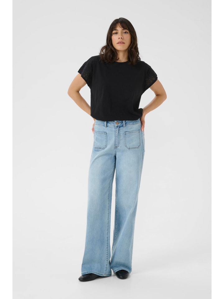 Bluse kurzarm KAclaudi Baggy fit in Black Deep