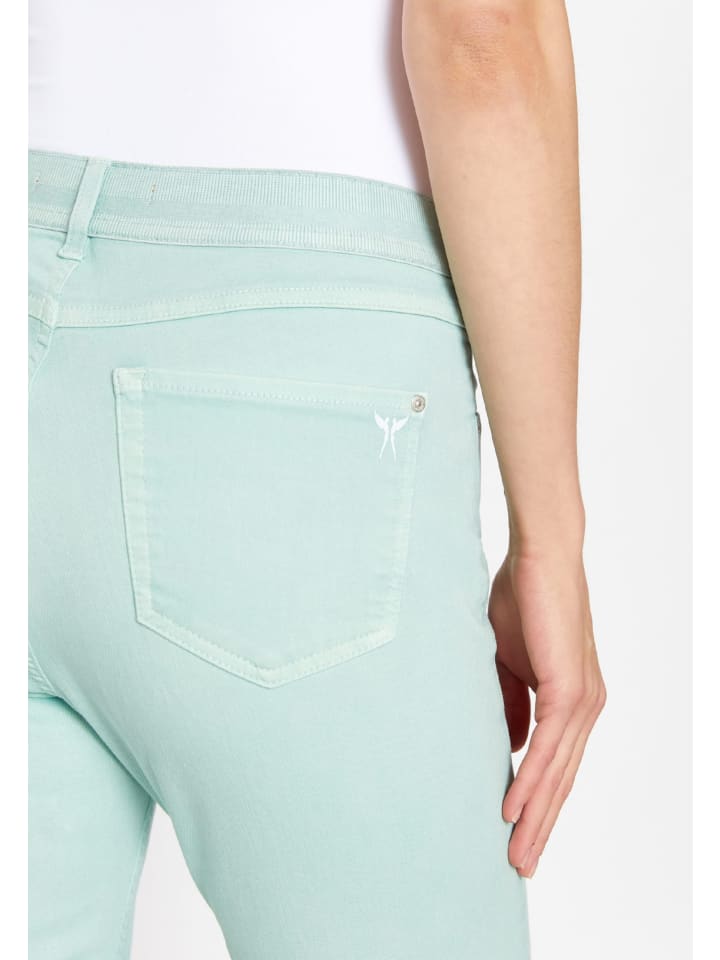 ANGELS Slim Fit Jeans Jeans OSFA Crop mit Coloured Denim in mint günstig  kaufen | limango
