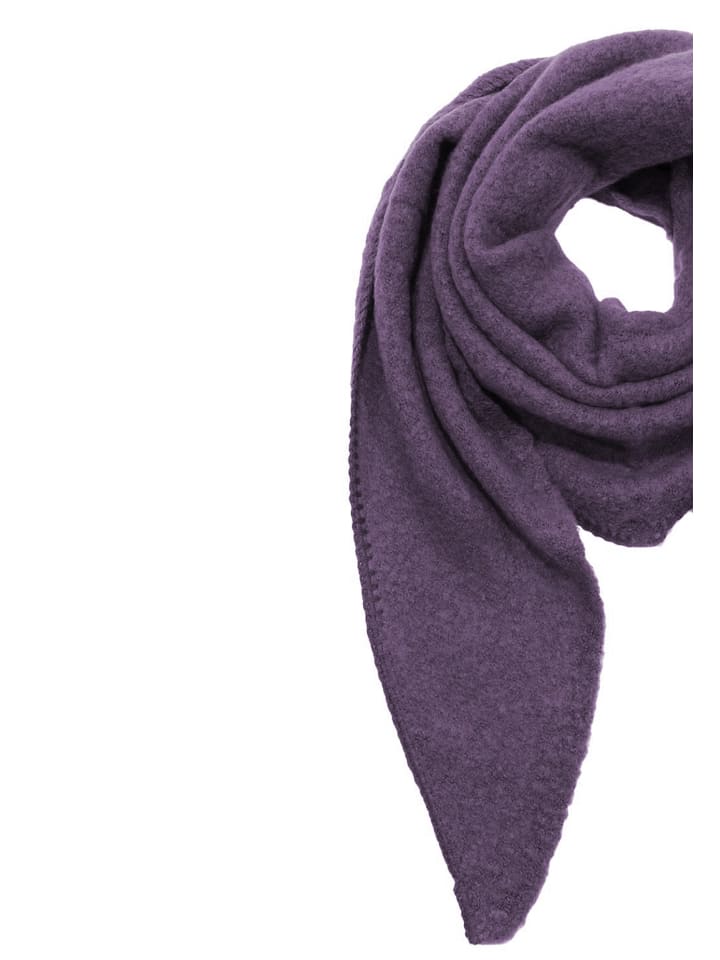 Bouclé Dreieckstuch cozy Material in Lila-2