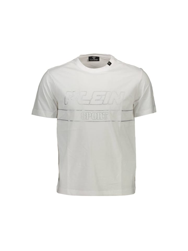 Weiß Baumwolle Herren T-Shirt