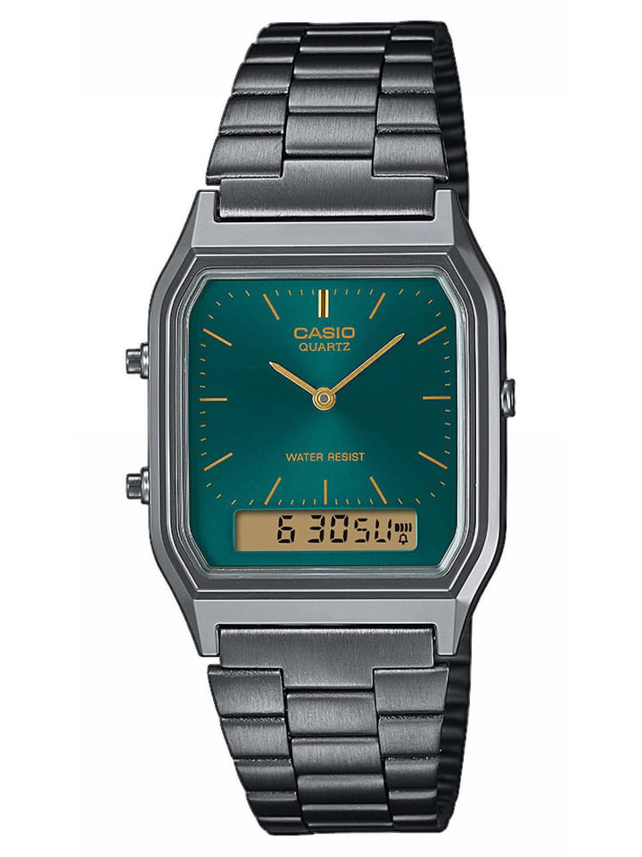 Collection Edgy Armbanduhr Ana-Digi Grau/Grün