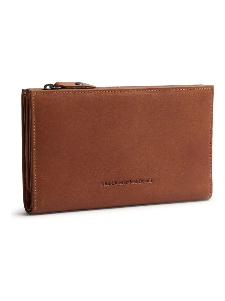 Seline Geldbörse RFID Schutz Leder 16 cm cognac