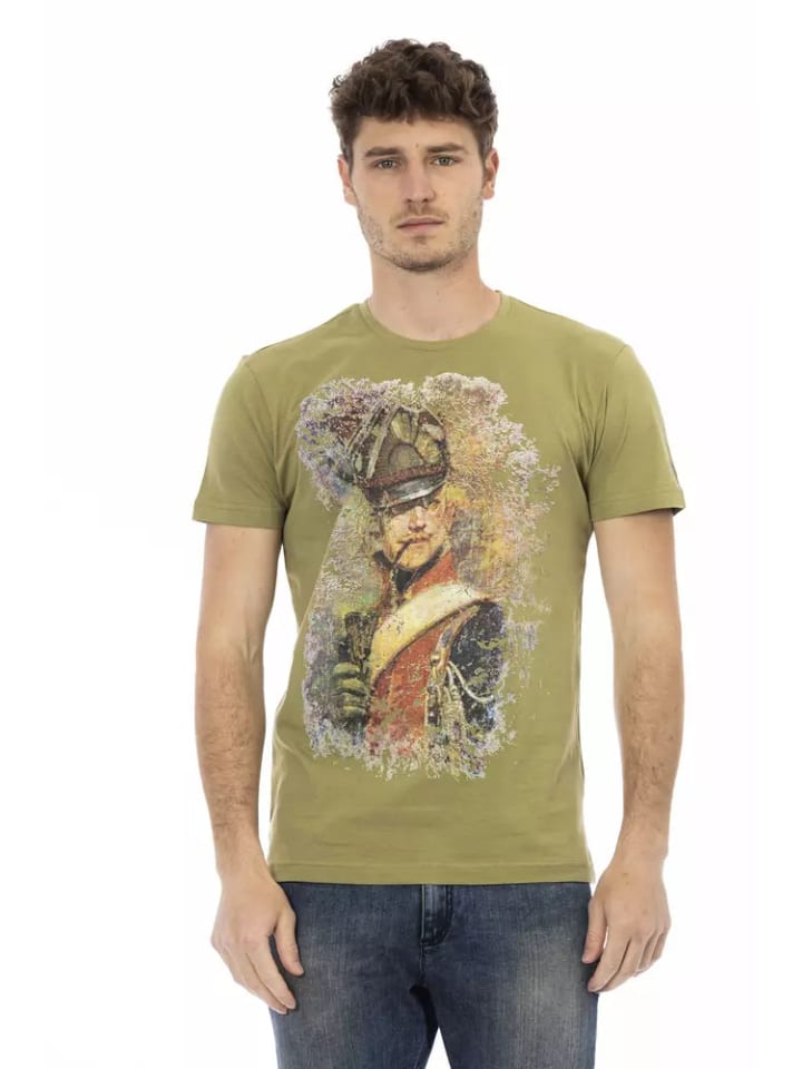 Grün Baumwolle Herren T-Shirt