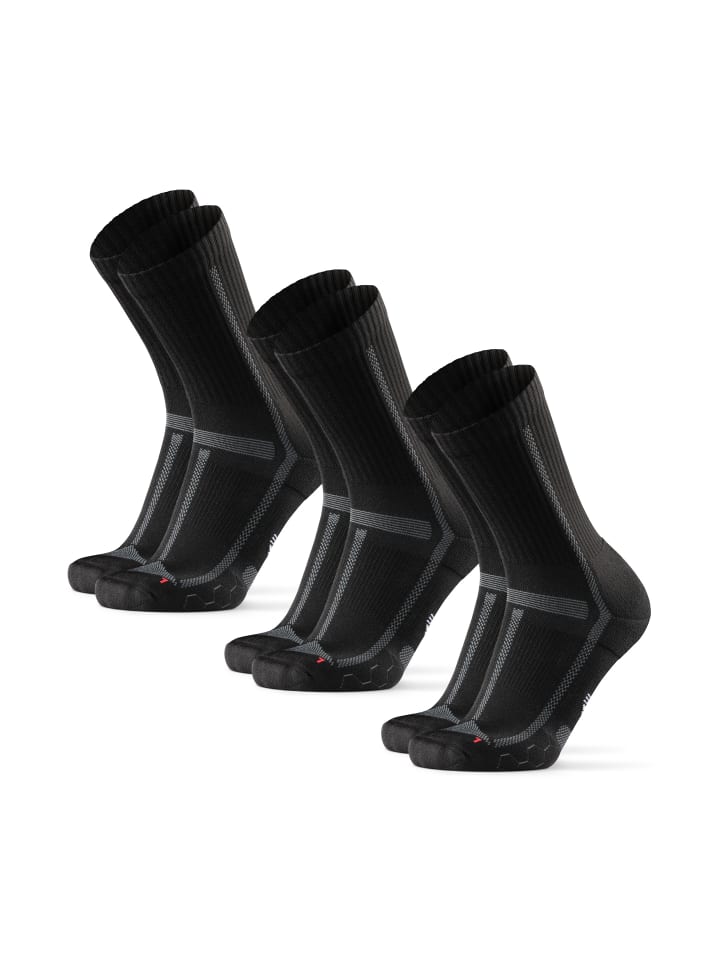 Laufsocken Long Distance Running Crew in Black/Grey