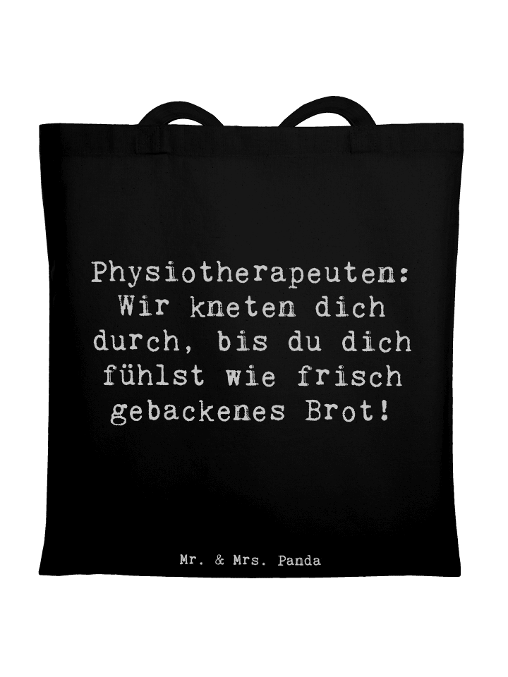 Jutebeutel Spruch Physiotherapeut Kneten mit Sp... in Schwarz