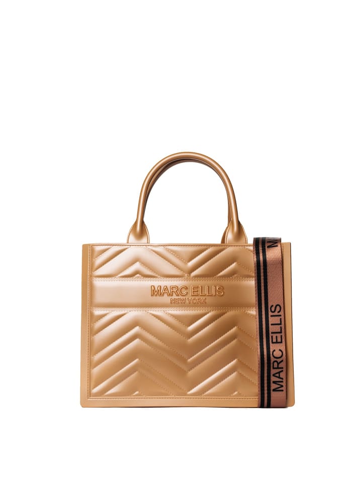 Handtasche in LEATHER AND LIGHT GOLD