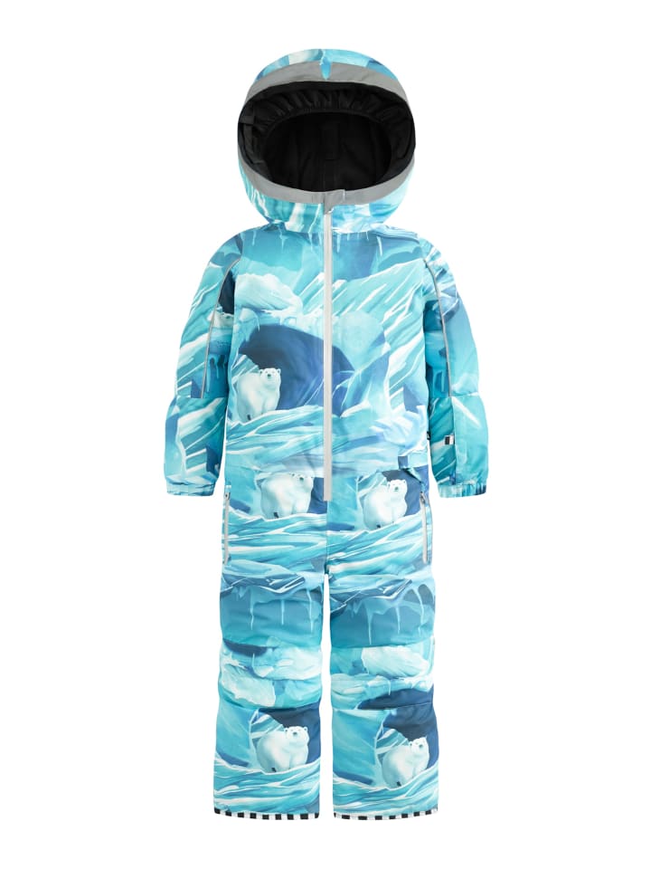 Schneeanzug COSMO ICE in ice print + silver