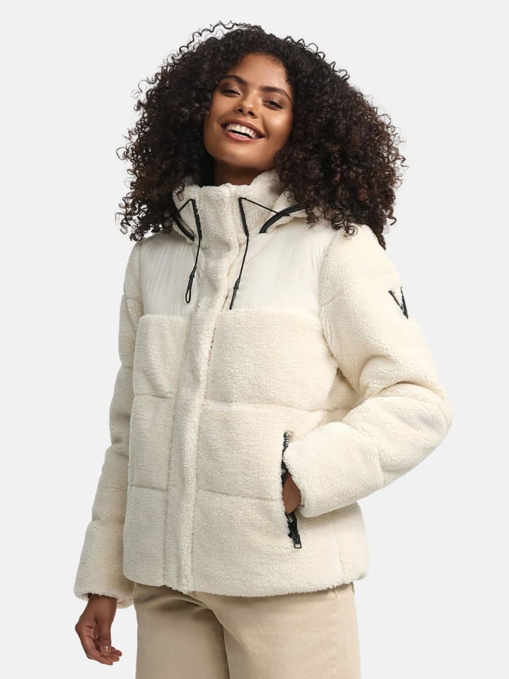 Kapuzenplüschjacke Kaguraa 16 in Off White