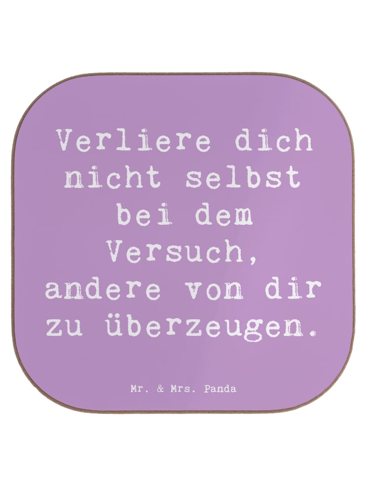 Bierdeckel Spruch Selbstzweifel vermeiden mit S... in Lavendeltraum