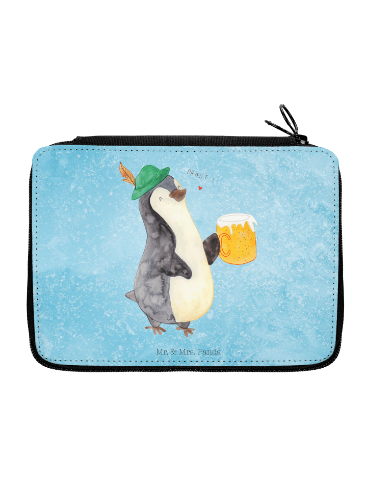 Etui Pinguin Bier ohne Spruch in Eisblau