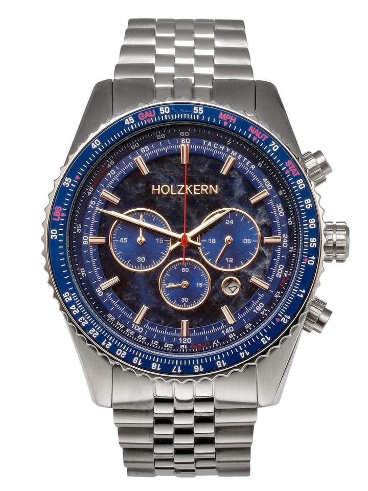 Herrenuhr Chronograph Openhorizon Marmor Blau