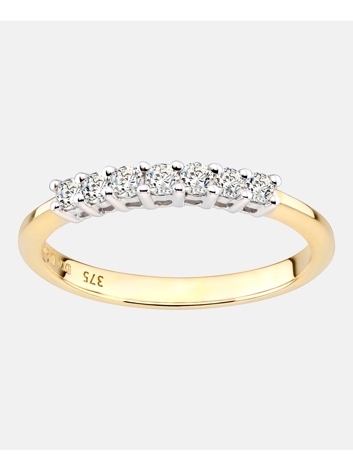 Ring aus 375 Gelbgold mit Diamant