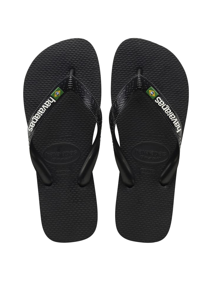Kinder-Flip-Flops „Brasil Logo“ Schwarz