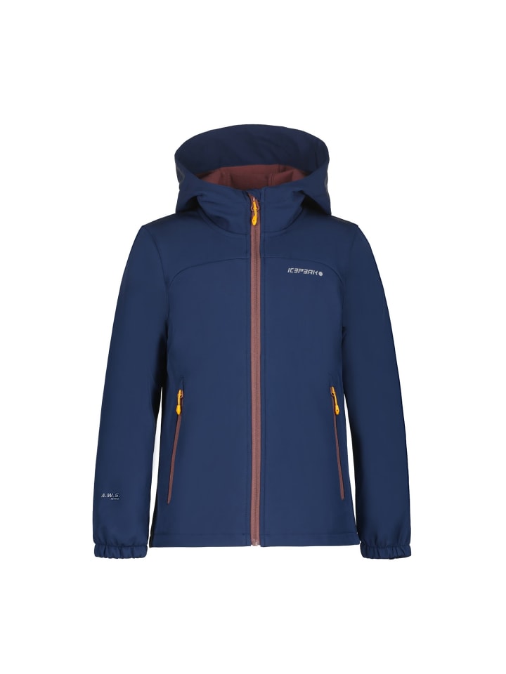 Softshelljacke Kobryn Jr. Kapuze in blau