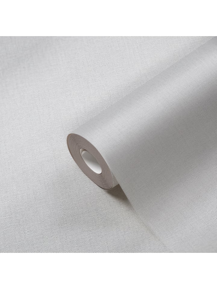 Tapete Fine Weave in Silbergrau