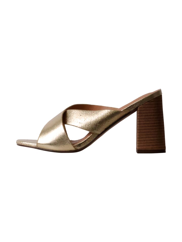 Sandalen mit Absatz aus Paris Gold