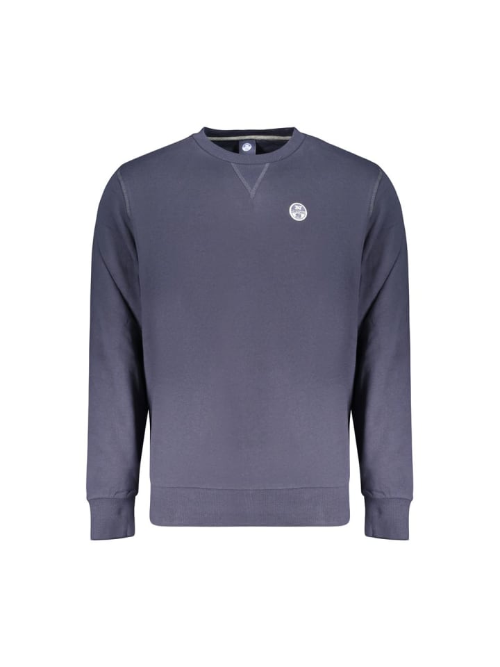 Blau Baumwolle Herren Sweatshirt