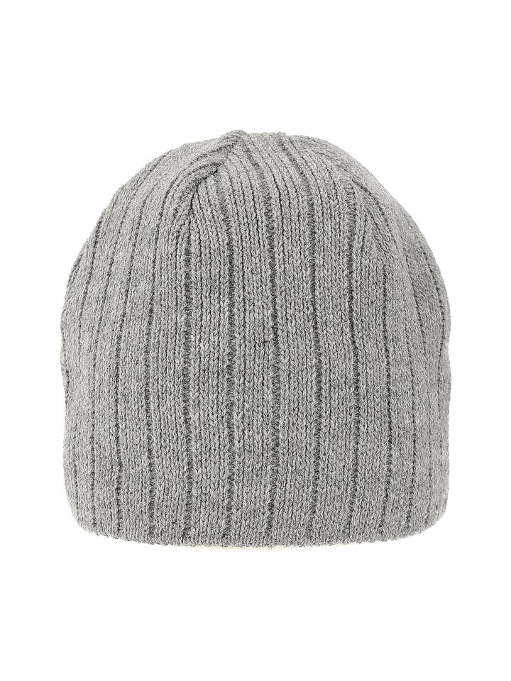 Strick Beanie mit elastischem Strick und Fleece-Innenfutter in Grau