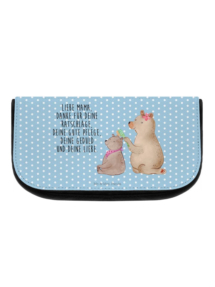 Mr. & Mrs. Panda Kosmetiktasche „Bär Gefühl“ - Lustige Schminktasche Mit Fächern (22x13x7 Cm), Perfekt Als Geschenk