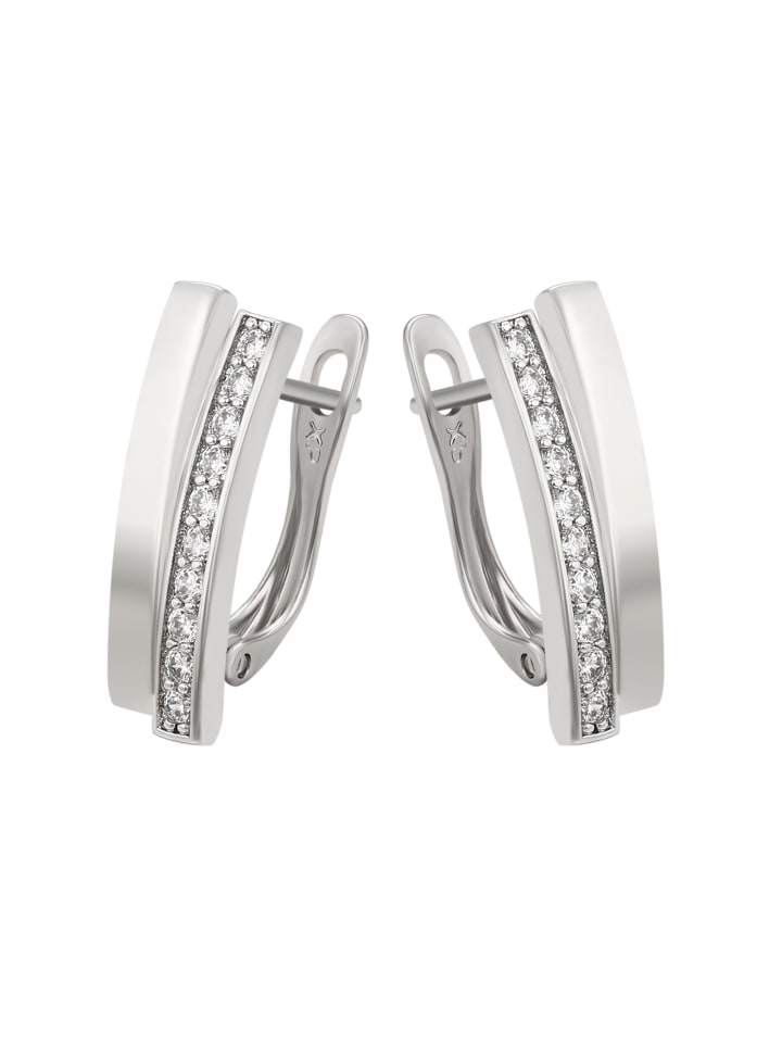 Women Drop Earrings in Silver White