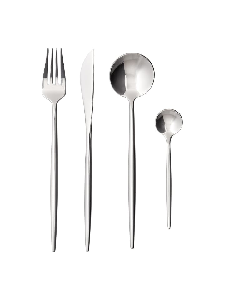 Butlers Besteck-Set STILETTI 4-tlg. in Silber