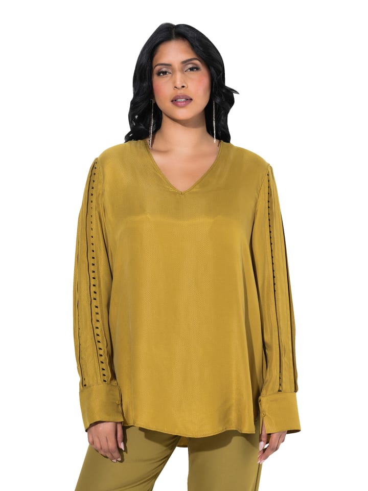 Bluse in olivgrün