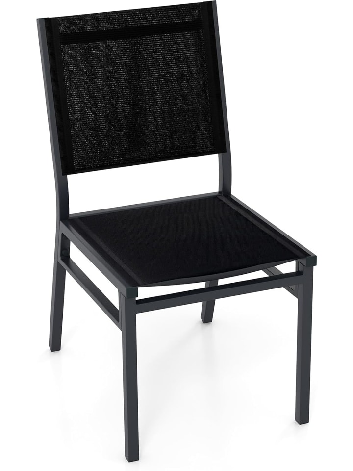 Gartenstuhl Alu in Schwarz