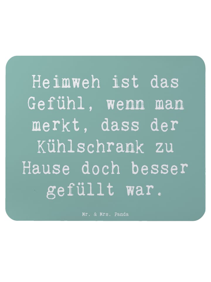 Mousepad Spruch Heimweh Kühlschrank mit Spruch in Meeresbrise