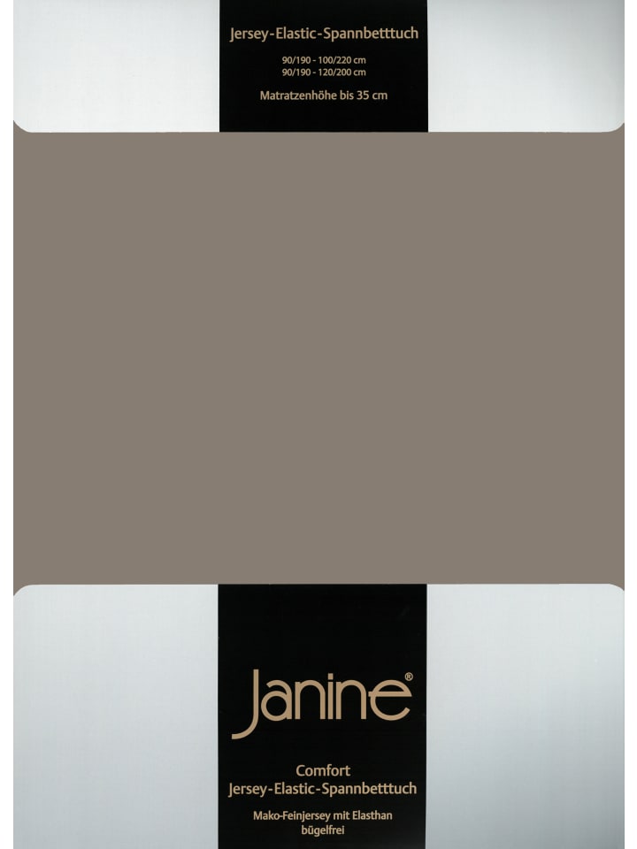 Janine Spannbetttuch Elastic Jersey 5002 in taupe