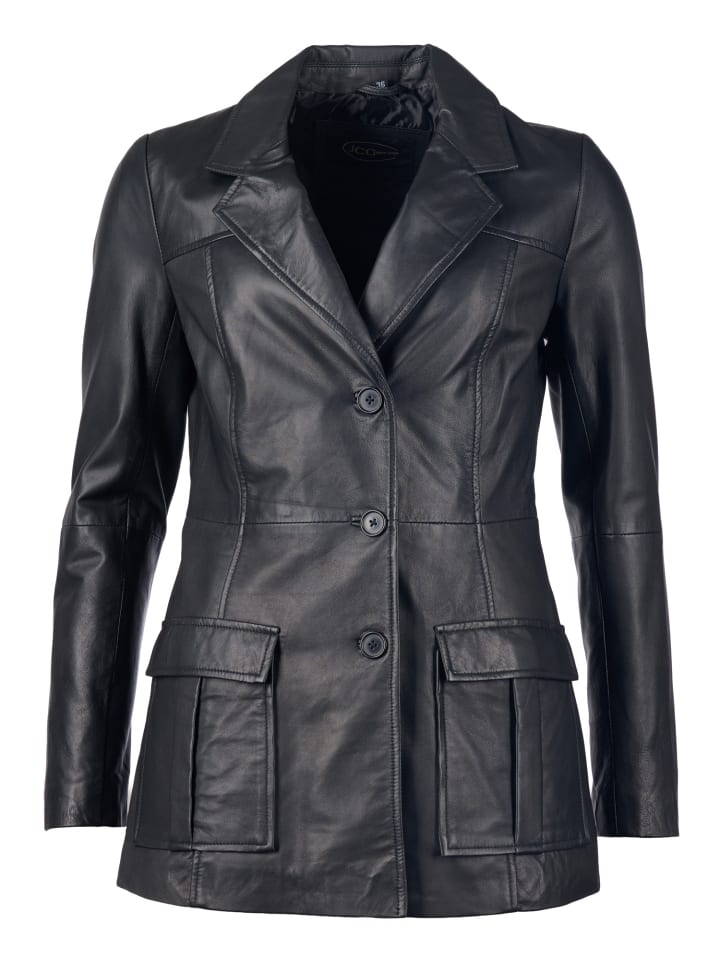 Lederjacke DI-450 in schwarz